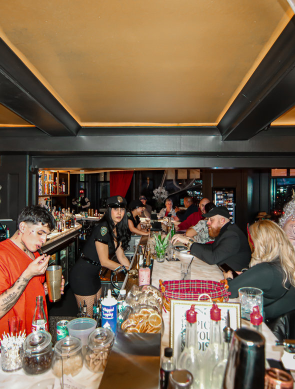Lively bar and dining scene at Fuego Steakhouse & Bar