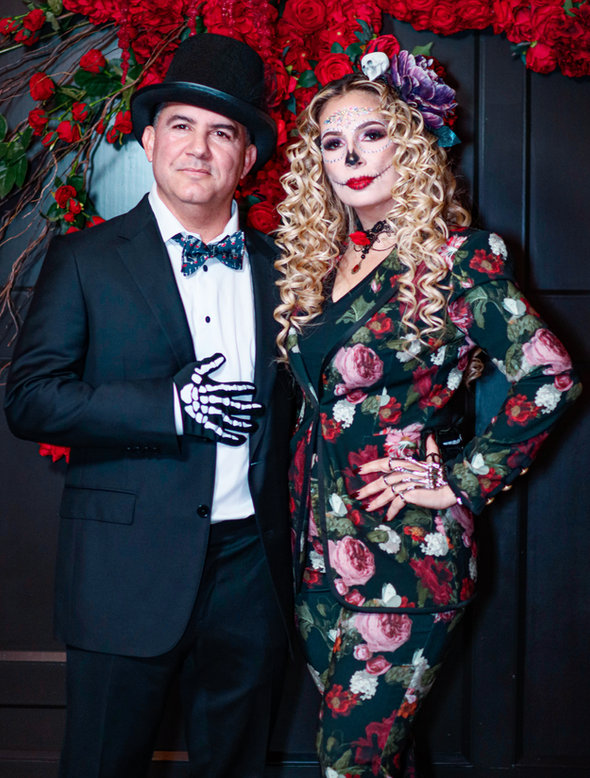 Guests dressed up for an event at Fuego Steakhouse & Bar
